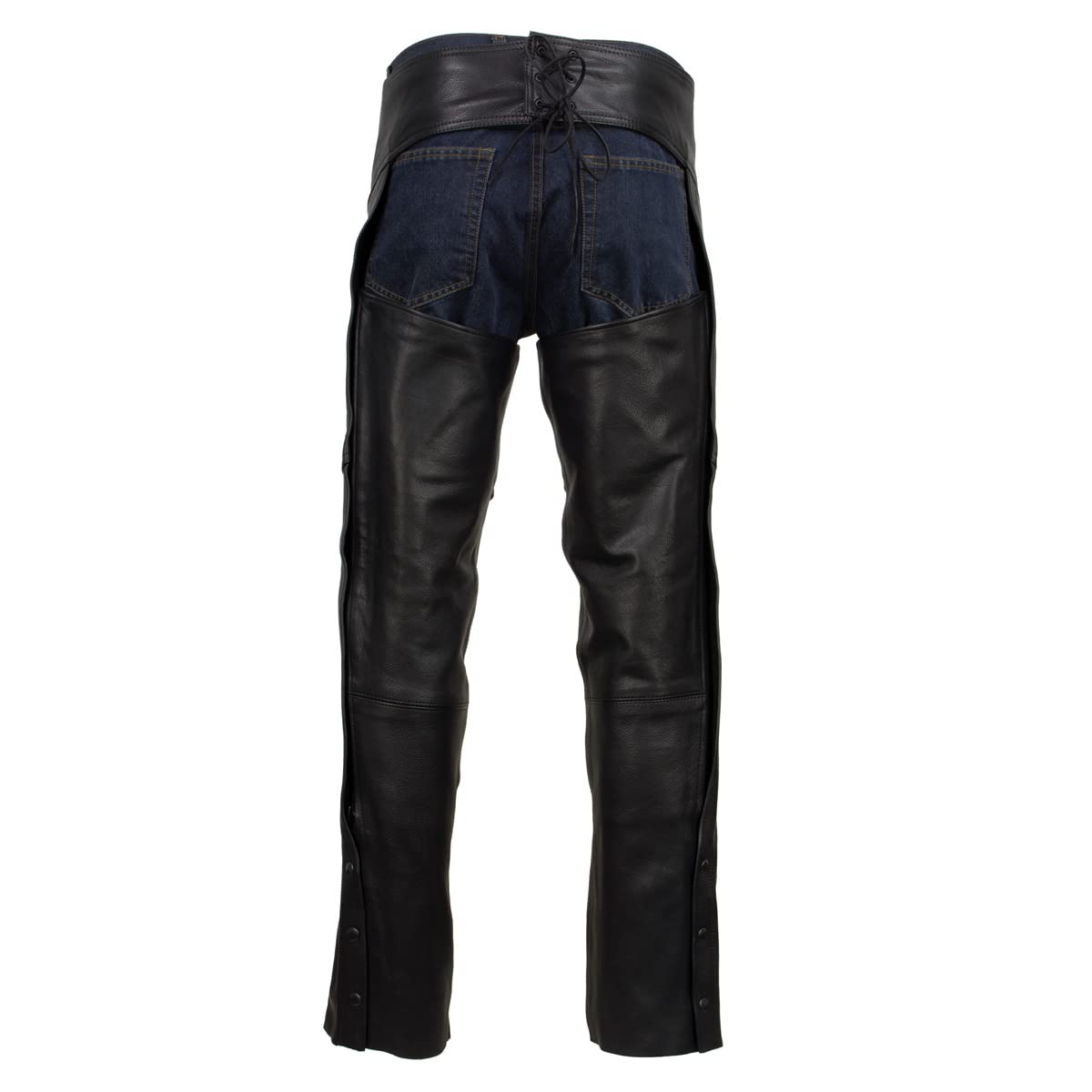 HOT LEATHERS 本革レザーチャップス ブラック Mサイズ Amazon | Hot Leathers 米国製レザーチャップス メンズ ブラック - M